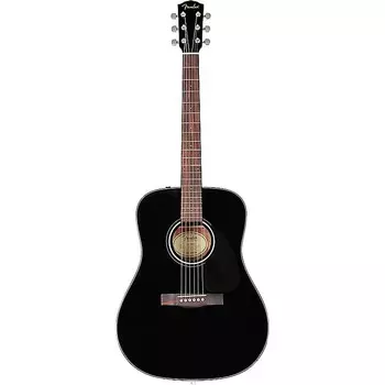Fender CD-60 Dreadnought V3 с футляром, накладкой на гриф из орехового дерева, черный классический дизайн 970110206