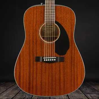Fender CD-60S Dreadnought, накладка на гриф из орехового дерева, полностью из красного дерева