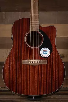 Fender CD-60SCE Dreadnought, накладка на гриф из орехового дерева, полностью из красного дерева Fender CD-60SCE Dreadnought, Walnut Fingerboard, All-Mahogany