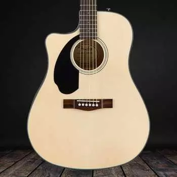 Fender CD-60SCE, левый, натуральный орех
