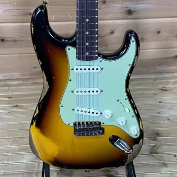 Fender Custom Shop 1960 Stratocaster Heavy Relic Электрогитара - Faded Aged 3 Color Sunburst Custom Shop 1960 Stratocaster Heavy Relic Electric Guitar - Faded Aged 3 Colour Sunburst