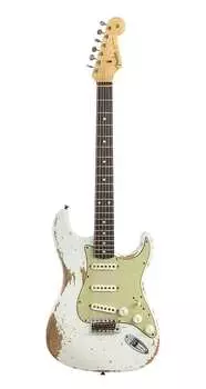 Fender Custom Shop 1960 Stratocaster Heavy Relic, Lark Guitars Custom Run - Olympic White (986)