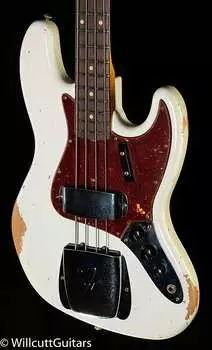 Fender Custom Shop 1961 Jazz Bass Heavy Relic Aged Olympic White (542)