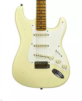 Fender Custom Shop 55 Stratocaster Journeyman Relic в винтажном белом цвете