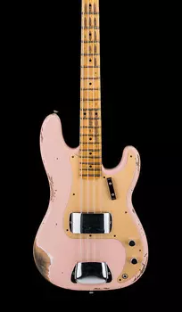 Fender Custom Shop '58 P Bass Heavy Relic - Состаренный розовый #62888
