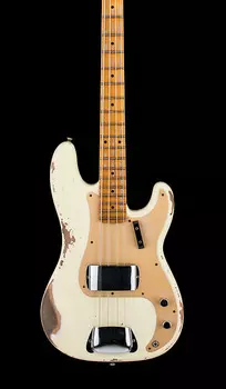 Fender Custom Shop '58 P Bass Heavy Relic — винтажный белый #64526