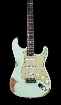 Fender Custom Shop '61 Strat Heavy Relic - Super Faded Aged Surf Green #65790