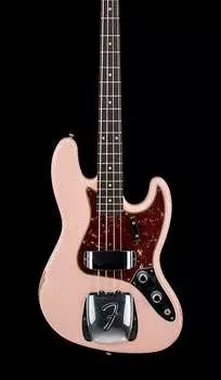 Fender Custom Shop '62 Jazz Bass Relic - Состаренный розовый #65711