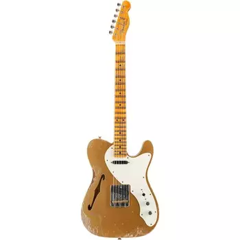 Fender Custom Shop Электрогитара Custom Thinline Telecaster 50-х годов состаренного ацтекского золота с золотым блеском