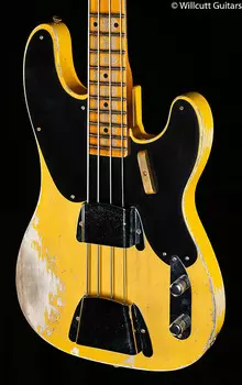 Fender Custom Shop Limited Edition 1951 Precision Bass Aged Nocaster Blonde Bass Guitar - XN3572-9.15 lbs