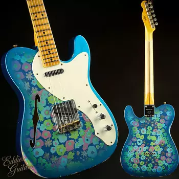 Fender Custom Shop Limited Edition 50s Tele Thinline Relic - Aged Blue Flower #172 / 2022 Winter Custom Sho