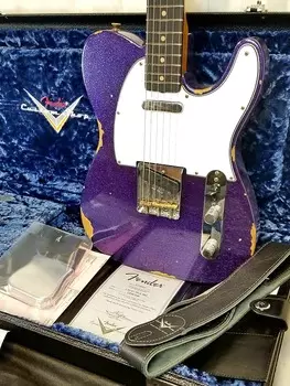 Fender Custom Shop Limited Edition '61 Tele Relic, Twisted Tele Neck/OBG Bridge Pups, AAA Rosewood FB, Purple Sparkle, w/G&amp;G HSC 2023