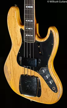 Fender Custom Shop Limited Edition Custom Jazz Bass Heavy Relic Накладка на гриф из палисандра с круглым ламом Aged Natural (490)
