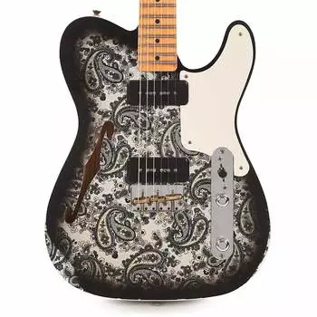 Fender Custom Shop Limited Edition Dual P90 Telecaster Relic Black Paisley (серийный номер CZ565460)