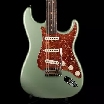 Fender Custom Shop Мастерская сборка David Brown 1963 Stratocaster Journeyman Relic Бразильский палисандр Super Faded Sage Green Metallic
