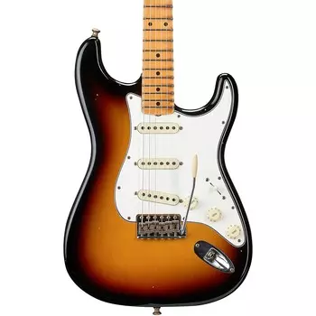 Fender Custom Shop Постмодернистский Stratocaster Journeyman Relic Maple Fingerboard Электрогитара Отбеленная 3-цветная солнечная вспышка
