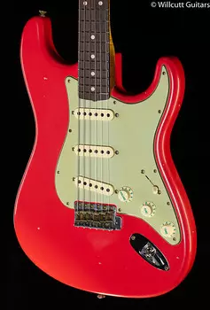 Fender Custom Shop Willcutt True '62 Stratocaster Journeyman Relic Fiesta Red 60s Oval C (697)
