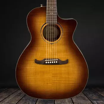 Fender FA-345CE Auditorium, накладка на гриф из орехового дерева, 3-цветный чайный взрыв