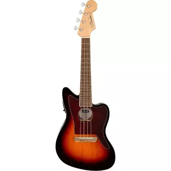 Fender Fullerton Jazzmaster Акустически-электрическая укулеле, 3 цвета Sunburst