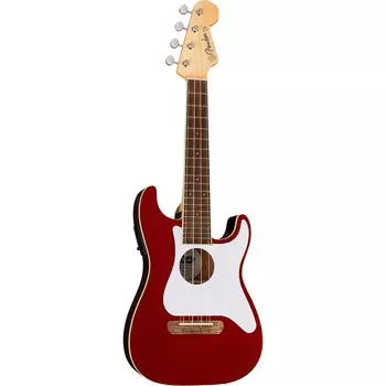 Fender Fullerton Stratocaster акустически-электрическая гавайская гитара Candy Apple Red