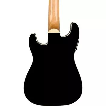 Fender Fullerton Stratocaster Акустически-электрическая гавайская гитара, черная