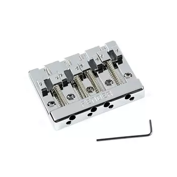 Fender HiMass 4-струнный бас-бридж в сборе с цинковыми седлами HiMass 4-String Bass Bridge Assembly