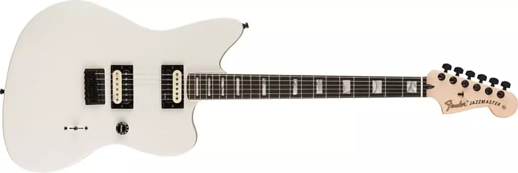 Fender Jim Root Jazzmaster V4, Ebony Board, электрогитара Flat White с футляром JIMROOTJAZZMASTERV4EBYWHT