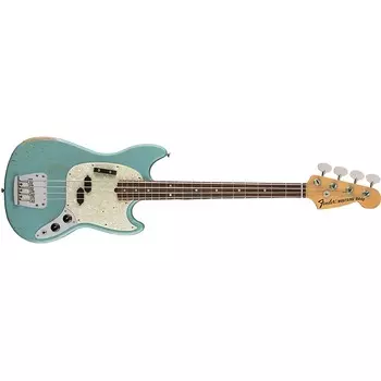 Fender JMJ Justin Meldal-Johnsen Road Worn Mustang Bass Daphne Blue с сумкой для переноски 144060390