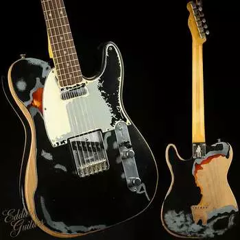 Fender Joe Strummer Telecaster — черный поверх трехцветного Sunburst Joe Strummer Telecaster – Black over 3-Color Sunburst