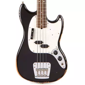 Fender Justin Meldal-Johnsen Road Worn Mustang Bass — черный