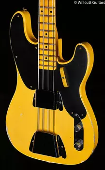 Fender Limited Edition 1951 Precision Bass Aged Nocaster Blonde Bass Guitar - XN3487-7.96 lbs