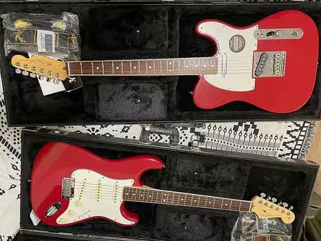 Fender Limited Edition American Standard Stratocaster и телекастер Channel Bound 2014 - Dakota Red Limited Edition American Standard Stratocaster Channel Bound