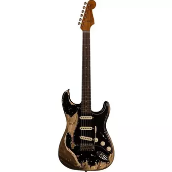 Fender Limited Edition Poblano Stratacaster Super Heavy Relic, состаренный черный 9235001456