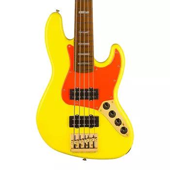 Fender MonoNeon Jazz Bass V - кленовый гриф, неоново-желтый