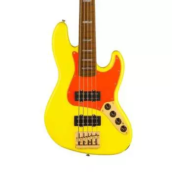 Fender MonoNeon Jazz Bass V Maple Fingerboard Neon Yellow с сумкой для концерта