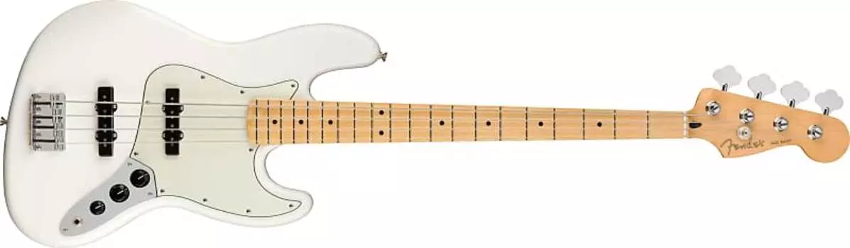 Fender Player 4-струнная электрическая джазовая бас-гитара, кленовый гриф, полярно-белый 0149902515