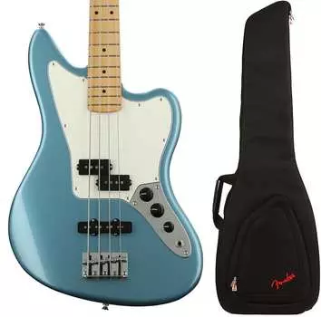 Fender Player Jaguar Bass - Tidepool с кленовой накладкой на гриф в комплекте с Fender FB610 Electric Bass Gig Bag - черный 0991422406=1 0149302513=1
