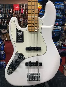 Fender Player Jazz Bass Left-Handed - Polar White с кленовой накладкой