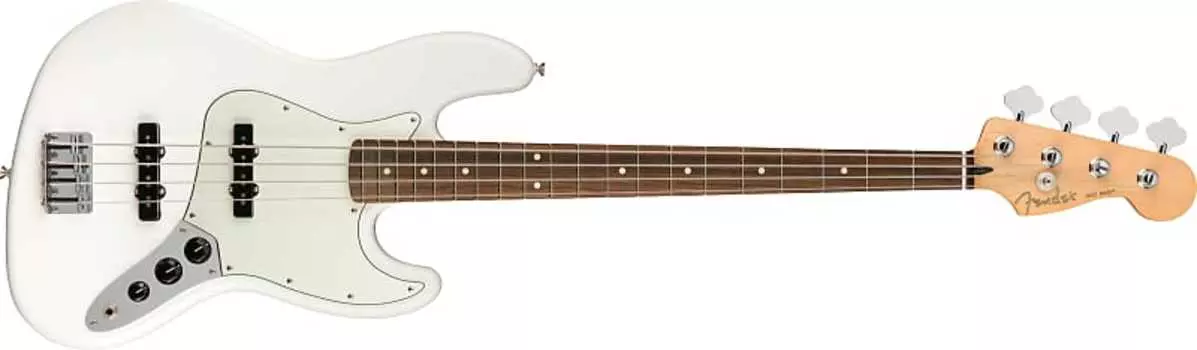 Fender Player Jazz Bass, накладка на гриф Pau Ferro, цвет Polar White