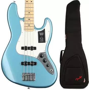 Fender Player Jazz Bass - Tidepool с кленовой накладкой на гриф в комплекте с Fender FB620 Electric Bass Gig Bag - черный 0149902513=1 0991522406=1