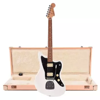 Fender Player Jazzmaster PF Polar White и Hardshell Case Jazzmaster/Jaguar Shell Pink с кремовым интерьером (эксклюзивно для CME)