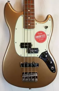 Fender Player Mustang Bass PJ, накладка на гриф Pau Ferro, цвет Firemist Gold 0144053553