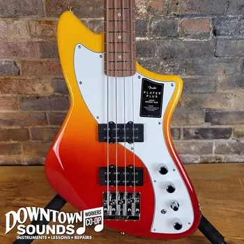 Fender Player Plus Active Meteora Bass - Накладка на гриф Pau Ferro - Tequila Sunrise PLAYER PLUS ACTIVE METEORA BASS - TEQUILA SUNRISE