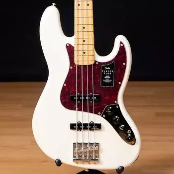Fender Player Plus Jazz Bass - клен, олимпийская жемчужина SN MX22114267 Fender Player Plus Jazz Bass Olympic Pearl