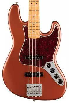 Fender Player Plus Jazz Bass, накладка на гриф из клена, цвет Aged Candy Apple Red