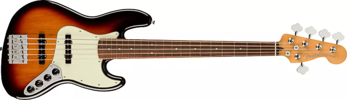 Fender Player Plus Jazz Bass V, 5-струнная басовая доска Pau Ferro, 3 цвета Sunburst 0147383300