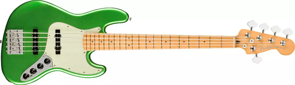Fender Player Plus Jazz Bass V, кленовый гриф, космический нефрит с роскошной сумкой PPACTIVEJAZZBASSVMNCMJ
