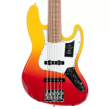 Fender Player Plus Jazz Bass V, Пау Ферро, Текила Санрайз