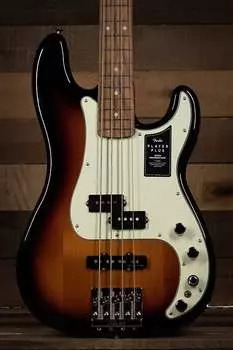 Fender Player Plus Precision Bass, накладка на гриф Pau Ferro, 3 цвета Sunburst Player Plus Precision Bass? Pau Ferro Fingerboard Color Sunburst