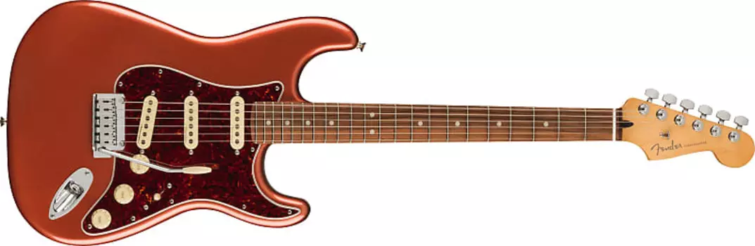 Fender Player Plus Stratocaster, гриф Pau Ferro, цвет Aged Candy Apple Red — MX22120242